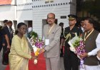 राष्ट्रपति द्रौपदी मुर्मु का रायपुर के लोकभवन में आत्मीय स्वागत