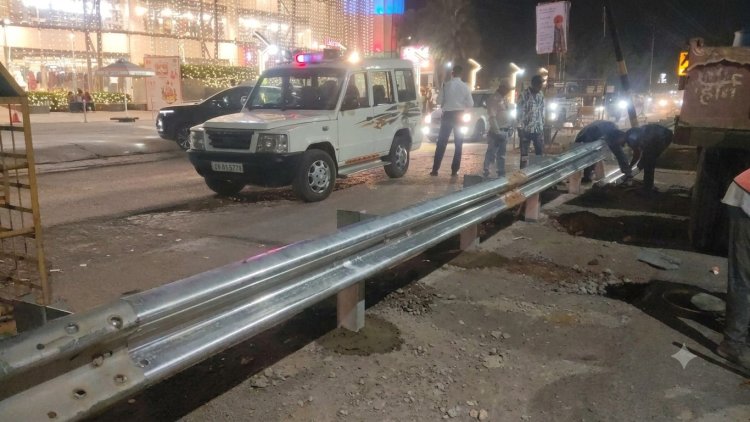 Raipur Breaking : अतिक्रमण के खिलाफ एनएचएआई की सख्त कार्रवाई, तेलीबांधा में अवैध एंट्री बंद